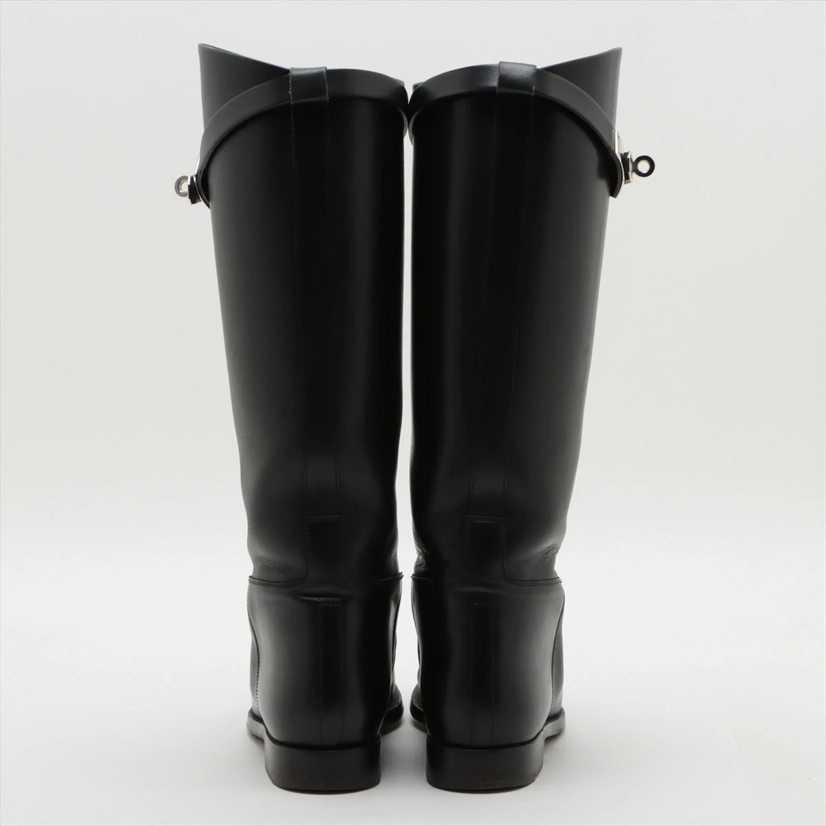 エルメス レザー ロングブーツ 36 レディース ブラック ケリー金具
