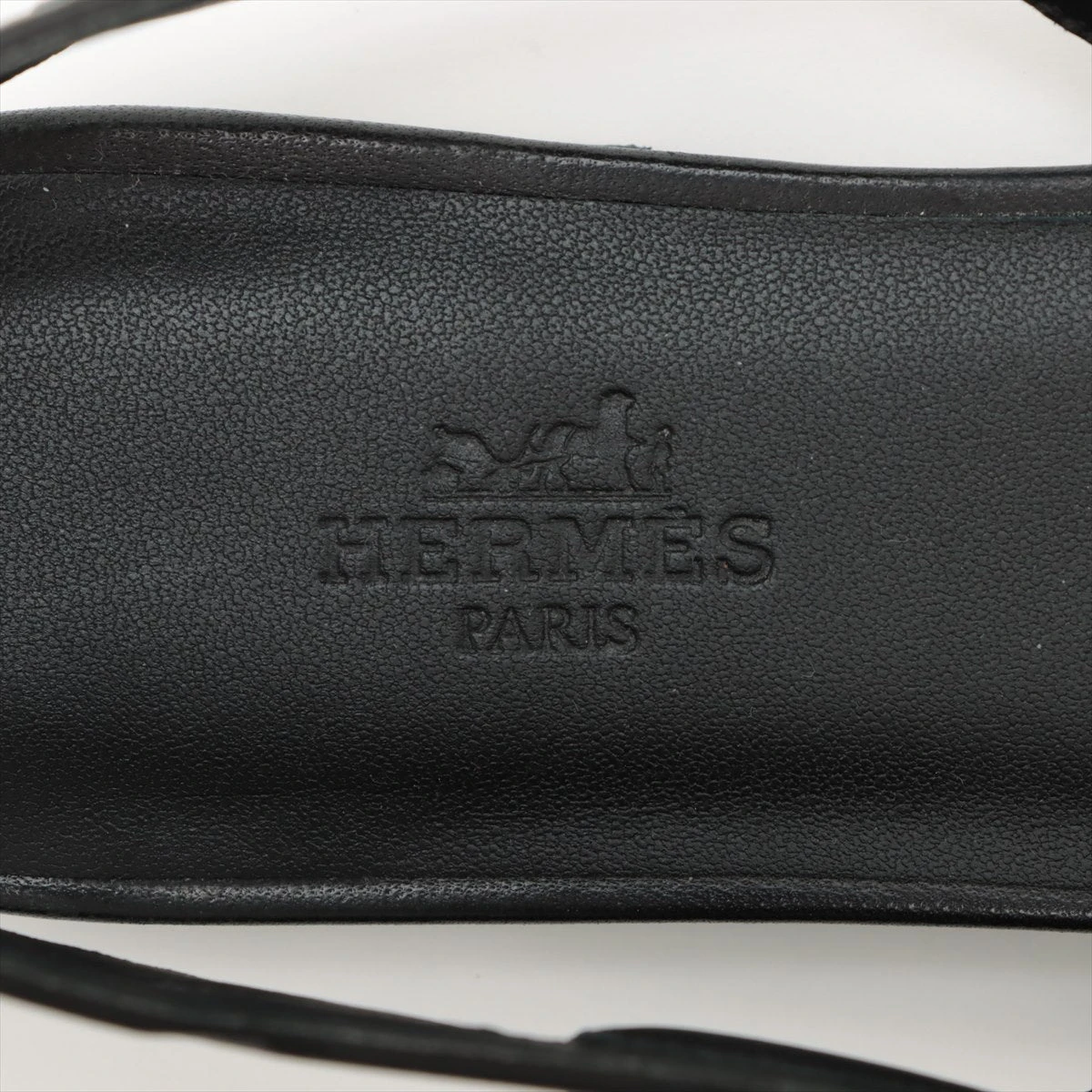 【新品未使用】HERMES ブラックレザー スリングバックパンプス レザースリングバックパンプス - ブラック - レディース | H&M JP