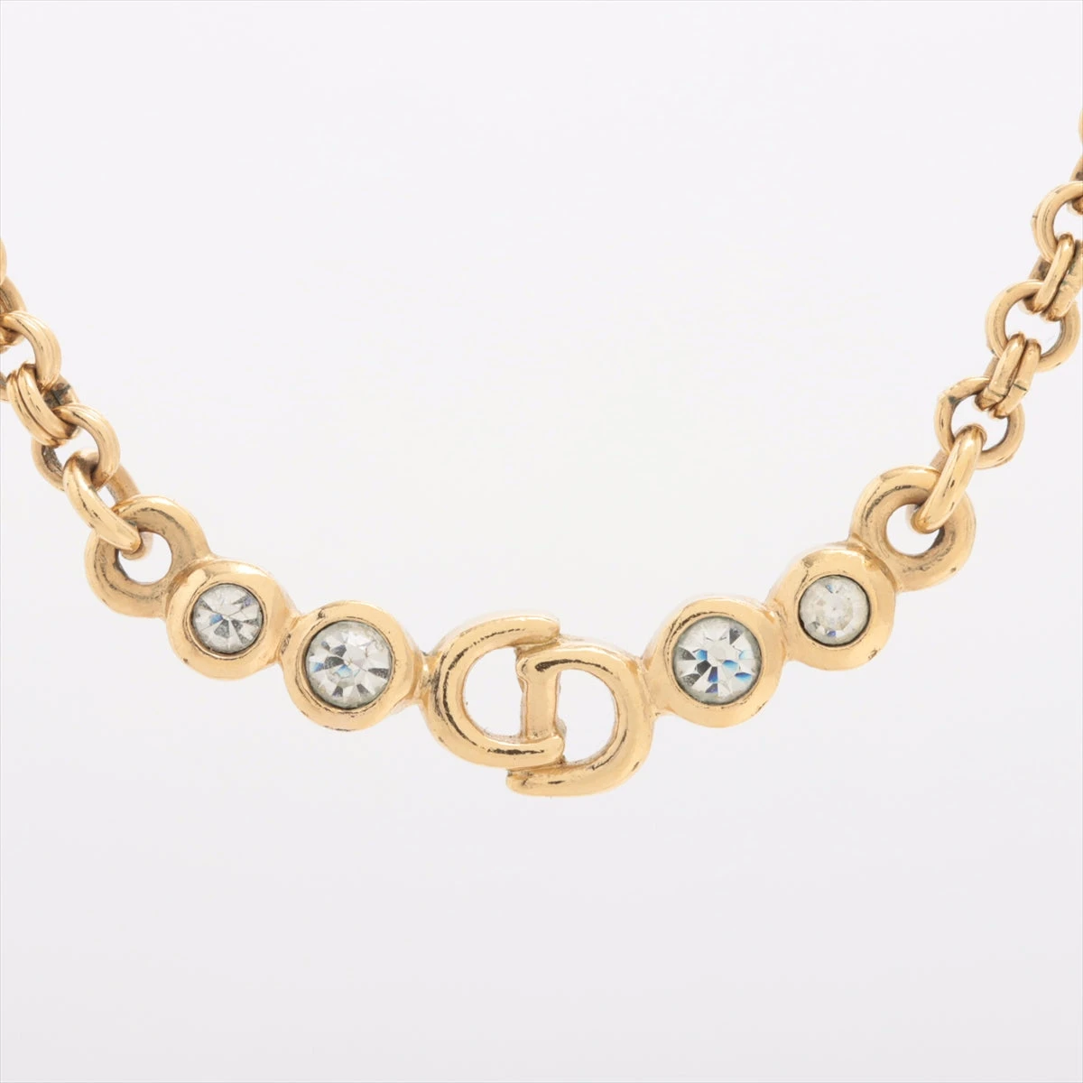 Christian Dior クリスチャン ディオール CDロゴ ストーン Christian Dior クリスチャン・ディオール ネックレス CDロゴ