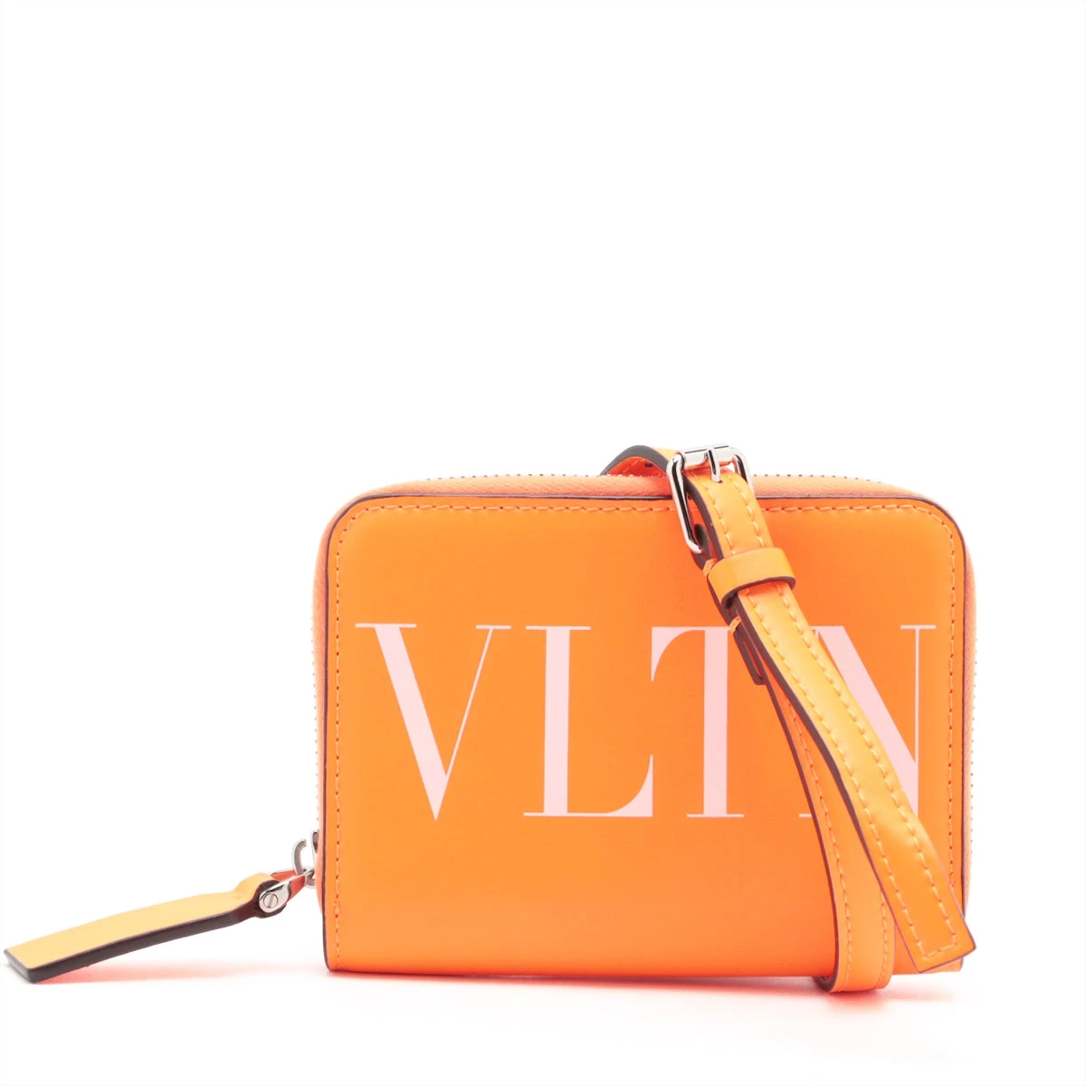 ヴァレンティノ VLTN レザー ショルダーバッグ オレンジ