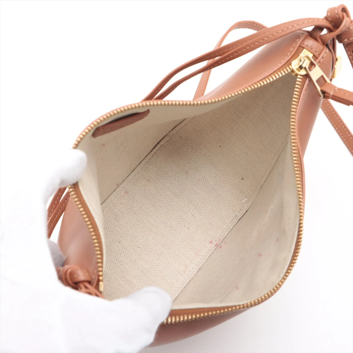 ロエベ ハンモック ホーボー レザー ショルダーバッグ ブラウン