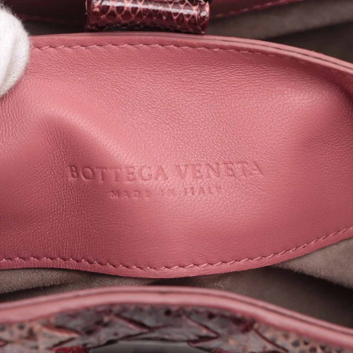 ボッテガヴェネタ ハンドバッグ ローマ ロック付き イントレチャート 本革 ボッテガヴェネタ イントレチャート ローマ レザー×パイソン 2WAY