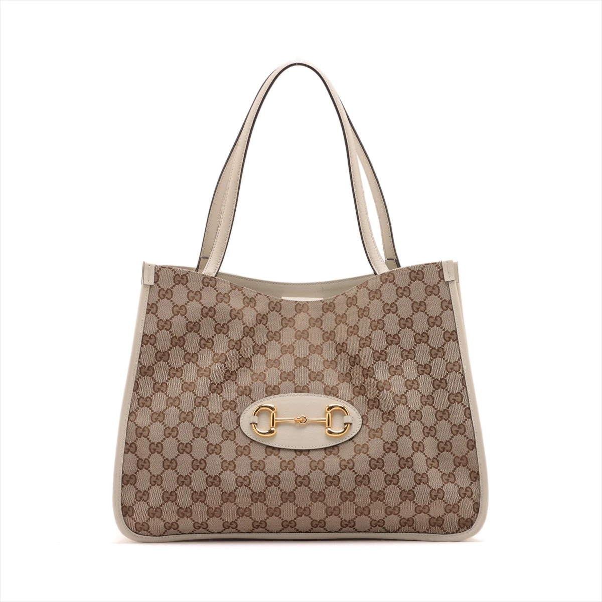 グッチ GGキャンバス ホースビット 1955 キャンバス×レザー トート  