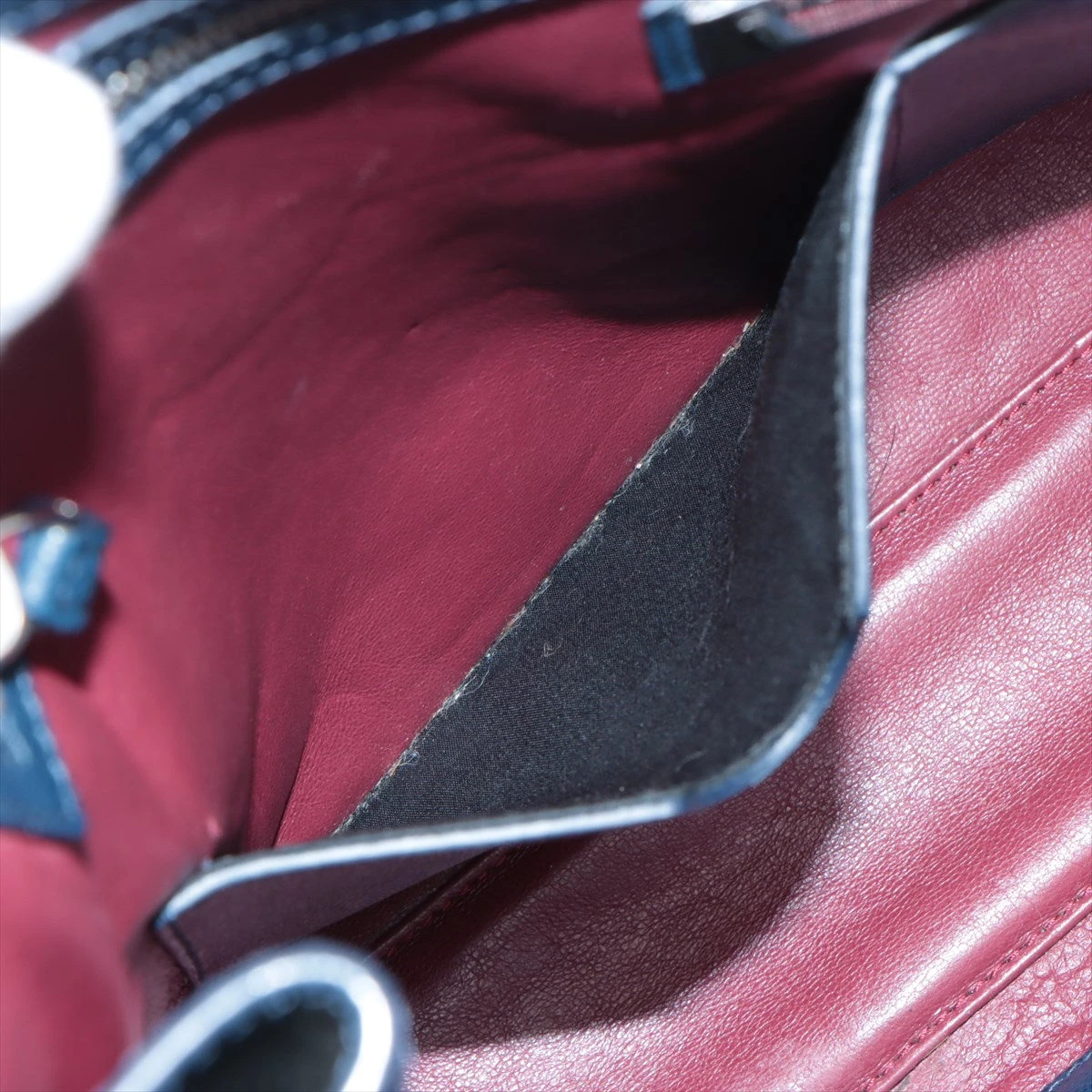 ブルガリ ブルガリマン レザー ビジネスバッグ ネイビー