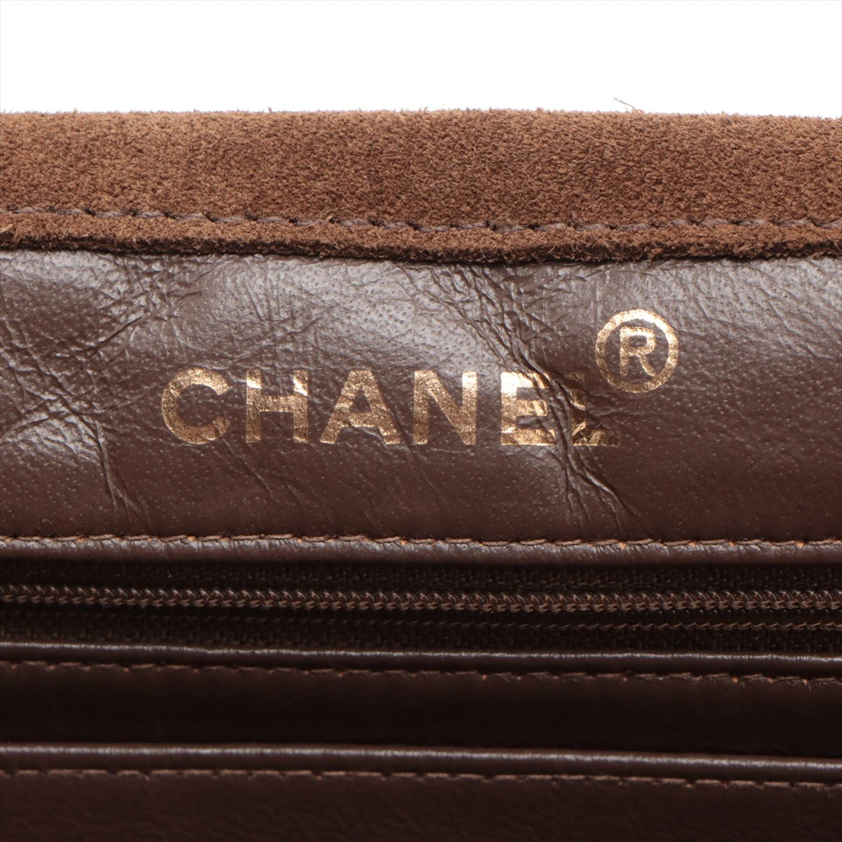 CHANEL ブラウン スエード トートバッグ シャネル ロゴ スエード トートバッグ ブラウン ブラウン金具 4