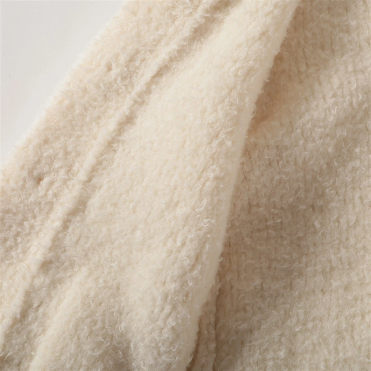 Christian Dior フリースポンチョ アイボリー クリスチャンディオール ウール×ナイロン ジャケット XS レディース