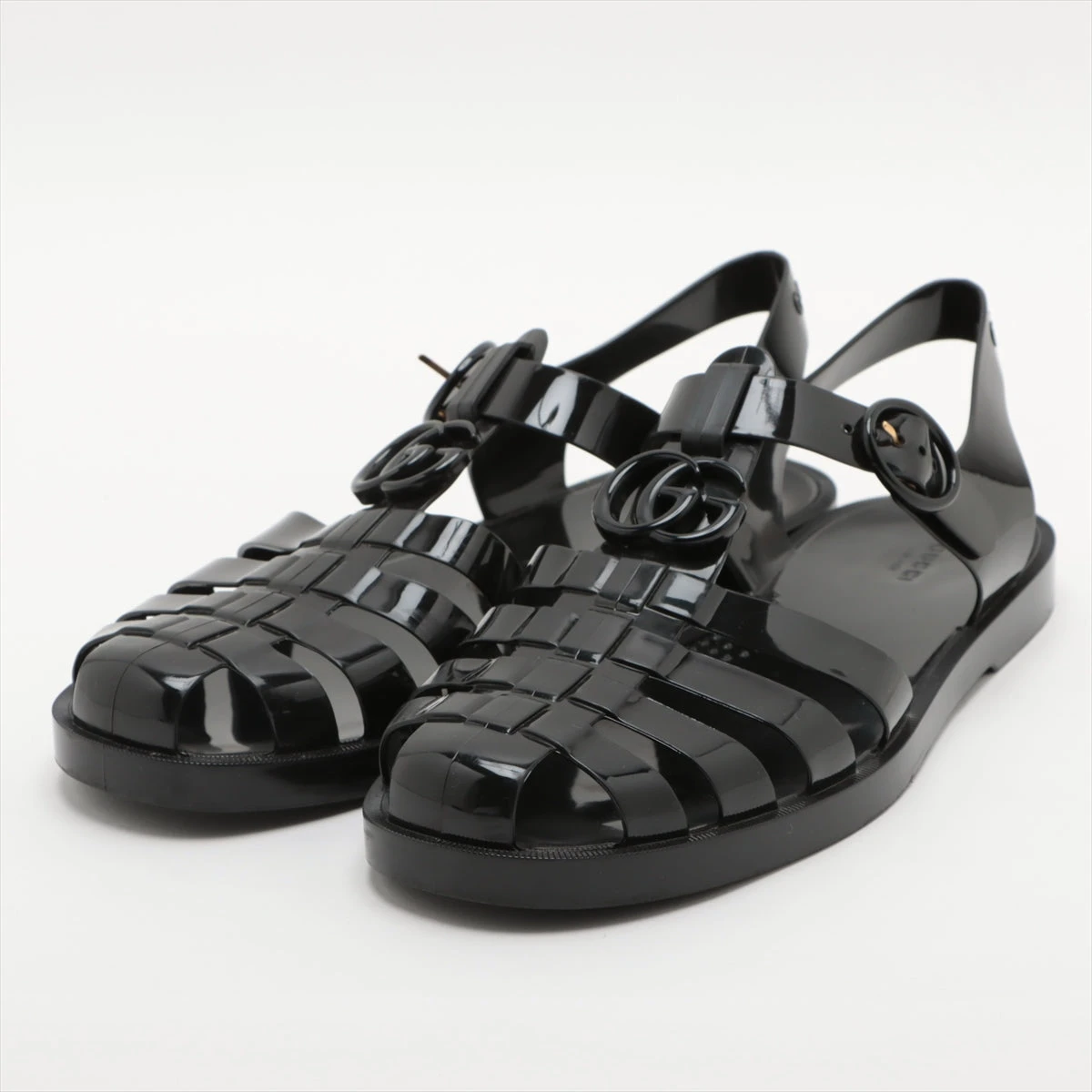 【期間限定】GUCCI グッチ　グルカサンダル　GGマーモント　ラバー グッチ GGマーモント ラバー サンダル 9 メンズ ブラック グルカ