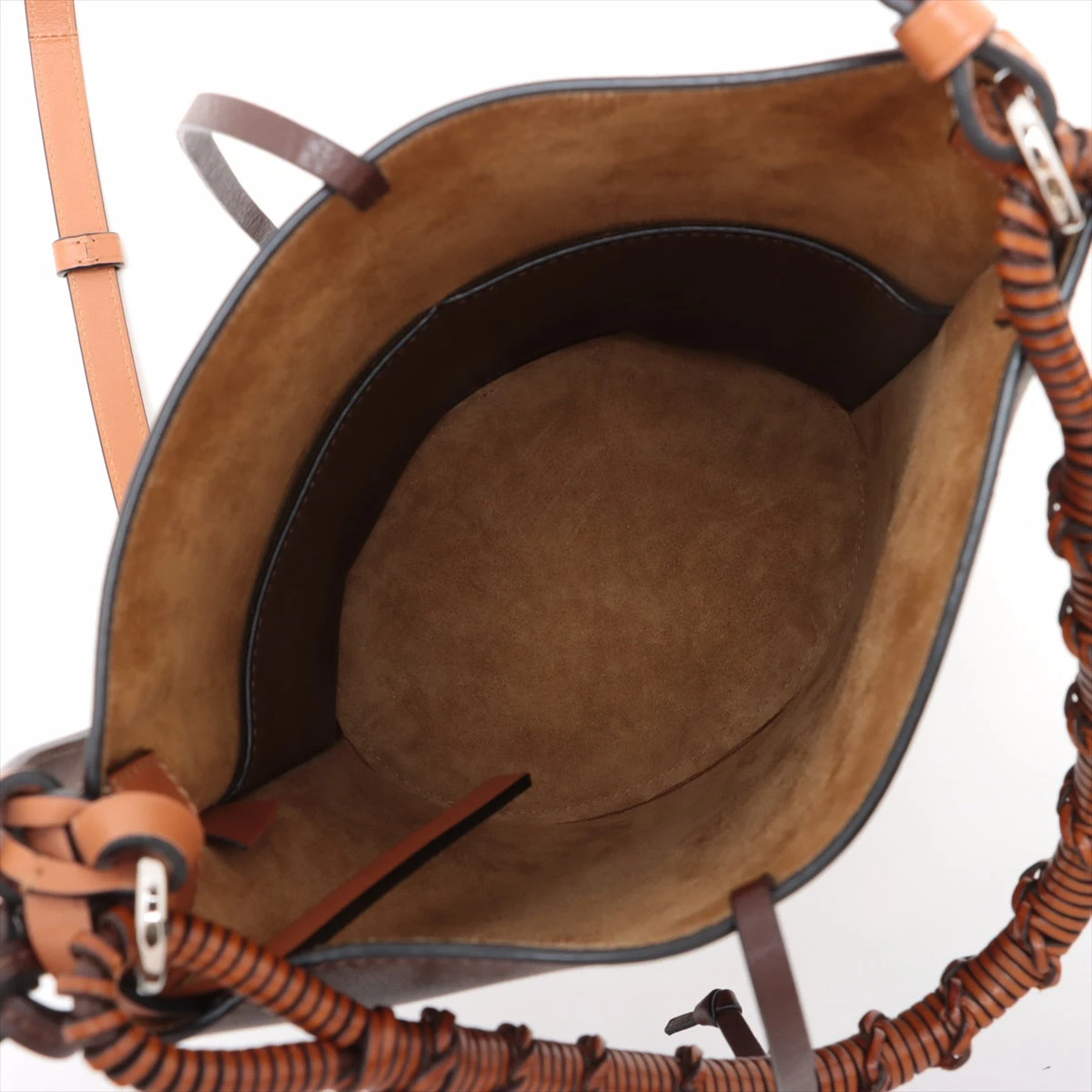 LOEWE ロエベ ゲートバケット ショルダーバッグ レザー ブラウン