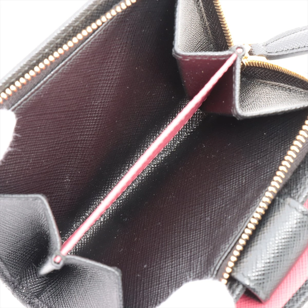 プラダ サフィアーノメタル 1ML018 レザー コンパクトウォレット