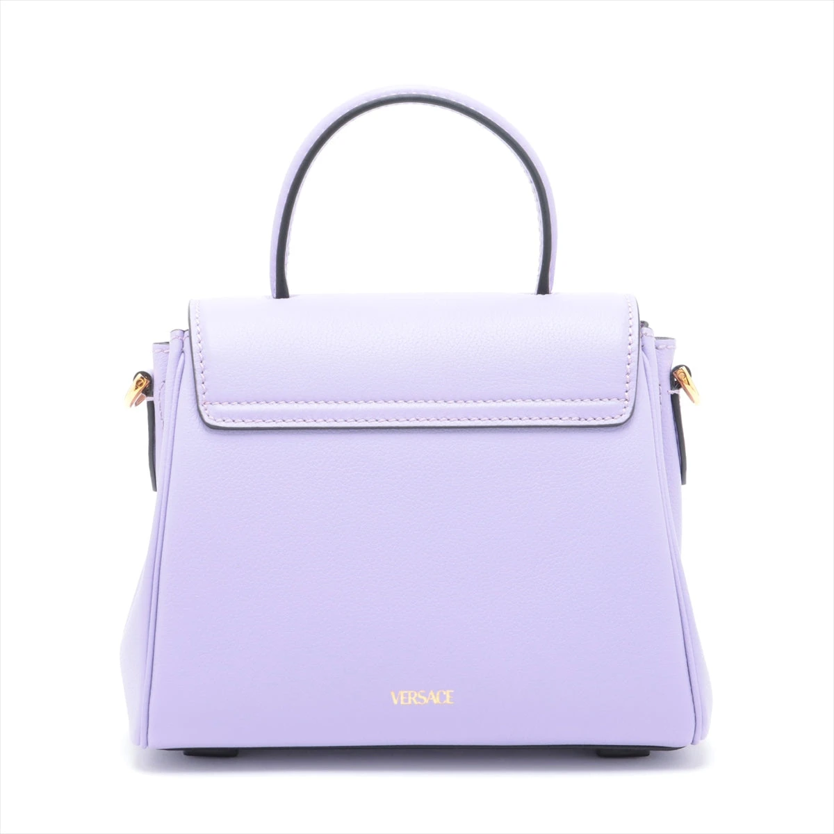 【美品　希少　レア】ヴェルサーチェ　レザーベルト　ハーフメデューサバックル VERSACE(ヴェルサーチ) メデューサバックルベルト ブラック×ゴールド