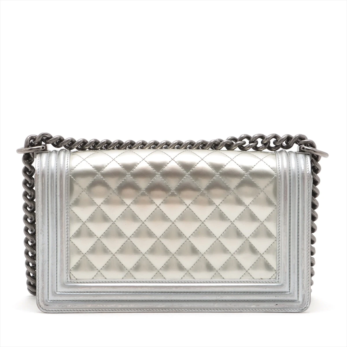 正規品 CHANEL シャネル レザースカート ラムレザー 膝丈 シルバー CHANEL シャネル レサージュ ツイードスカート希少