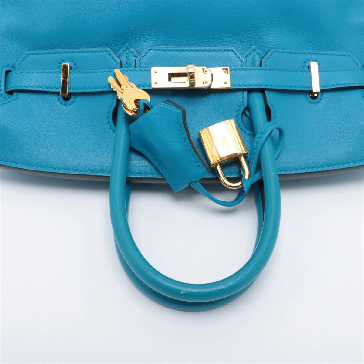 VINTAGE エルメス アルザンミニ ブルー系/S金具 エルメス バーキン25 ヴォースイフト ブルーザンジバル ゴールド