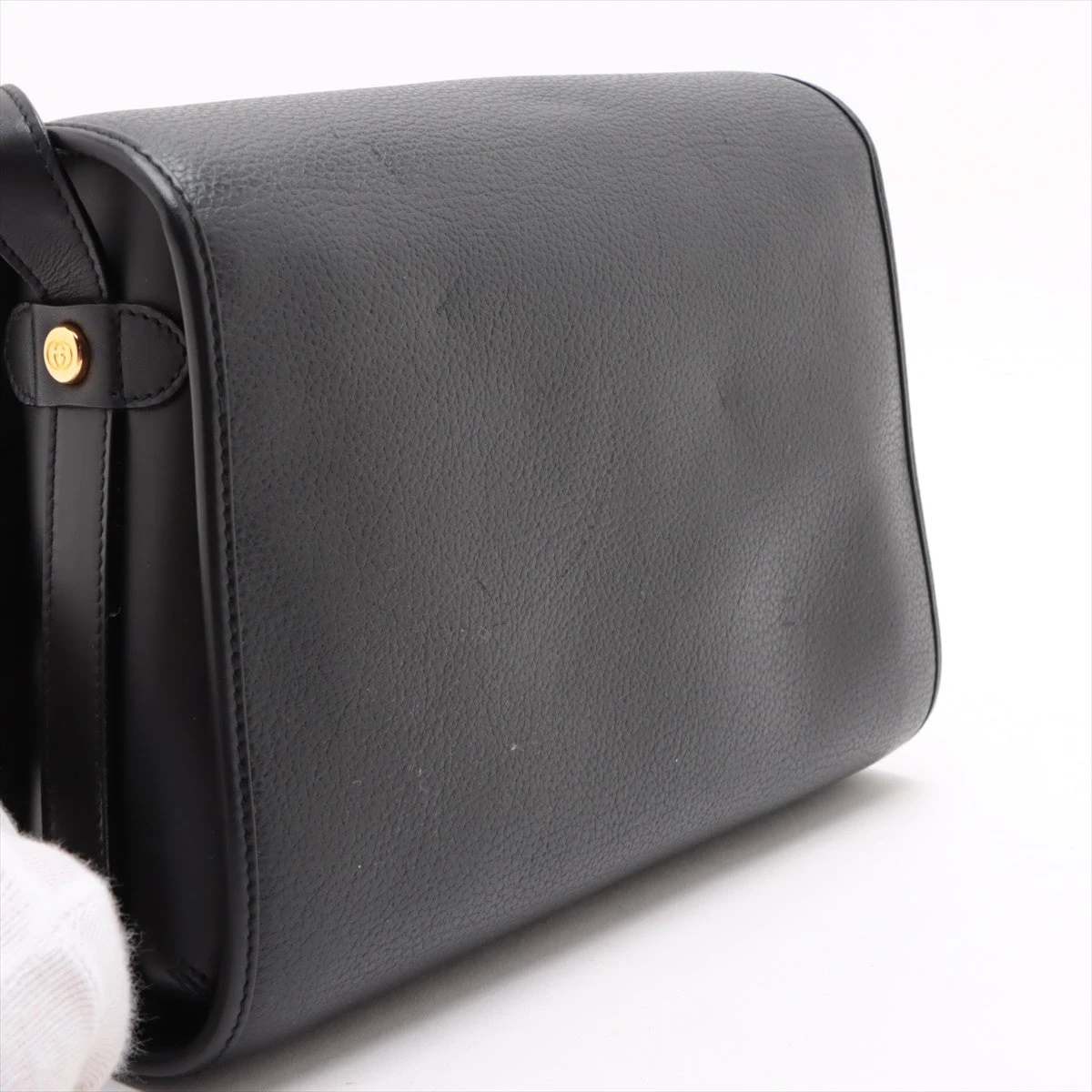 オールドグッチ　ハンドバッグ　インターロッキング　レザー　黒 Vintage Gallery Rococo OLD GUCCI 世界No.1のコレクション！