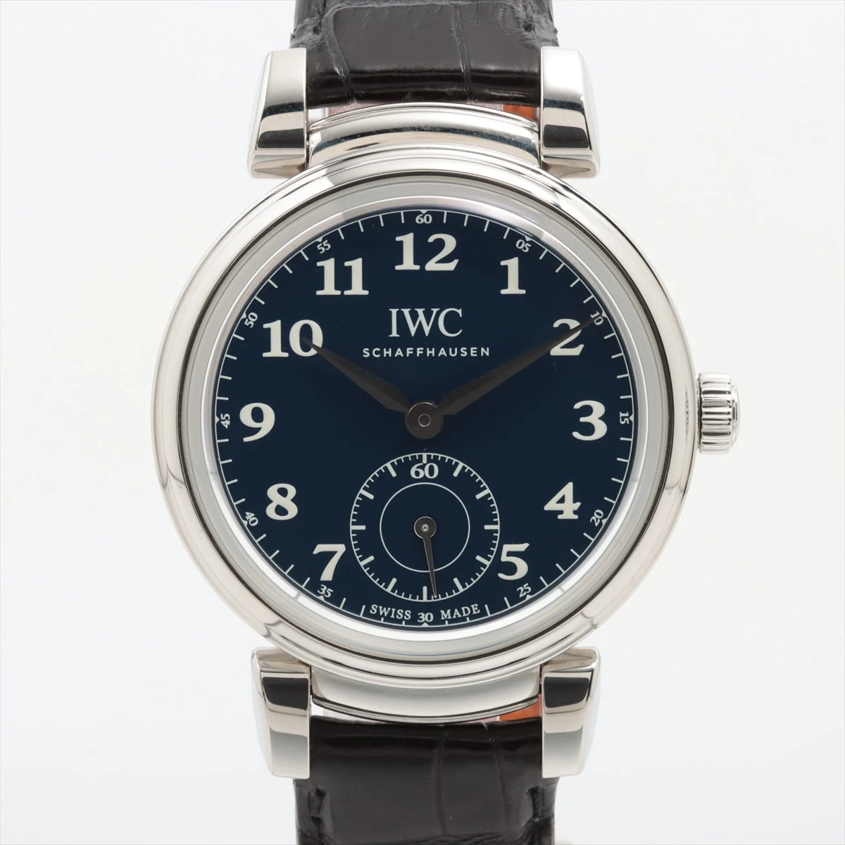 IWC ダヴィンチ IW358102 SS×革 AT 青文字盤 ベルト汚れ A3007550