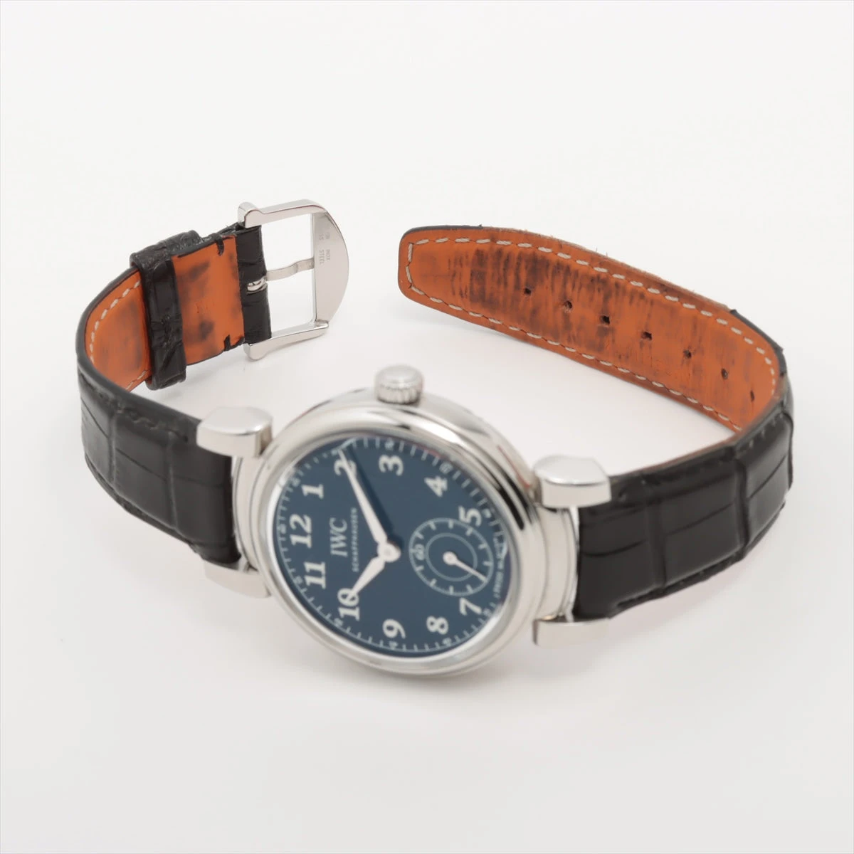 IWC ダヴィンチ IW358102 SS×革 AT 青文字盤 ベルト汚れ A3007550