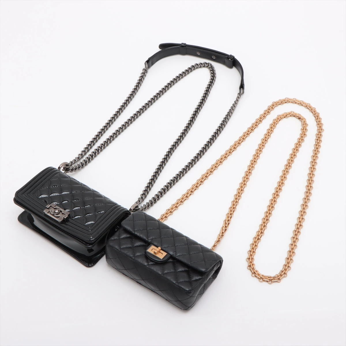 個包装】シャネル マトラッセ ラムスキン アタッシュケース ミニバッグ