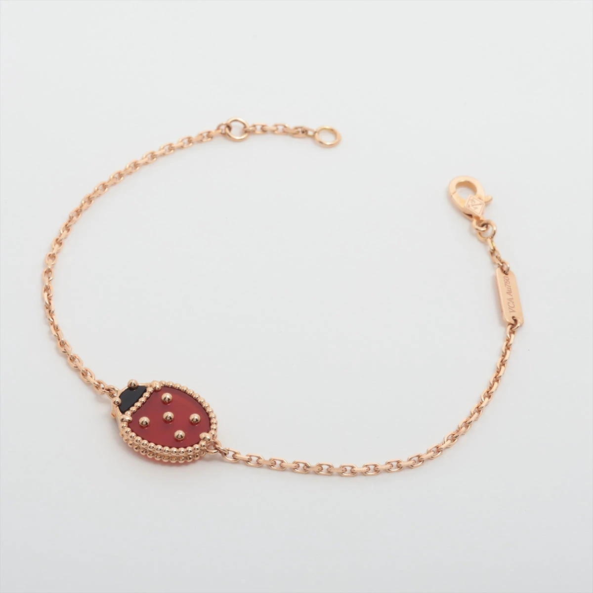 最安 ヴァンクリ ラッキースプリング レディバグ ブレス オニキス