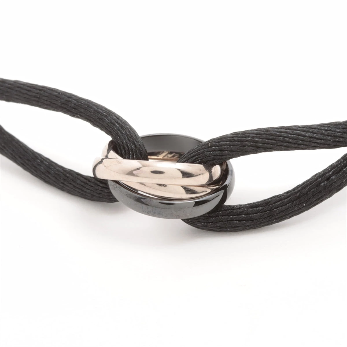 カルティエ　トリニティブレス カルティエ トリニティ ブレスレット 750(WG)×セラミック 総2.6g