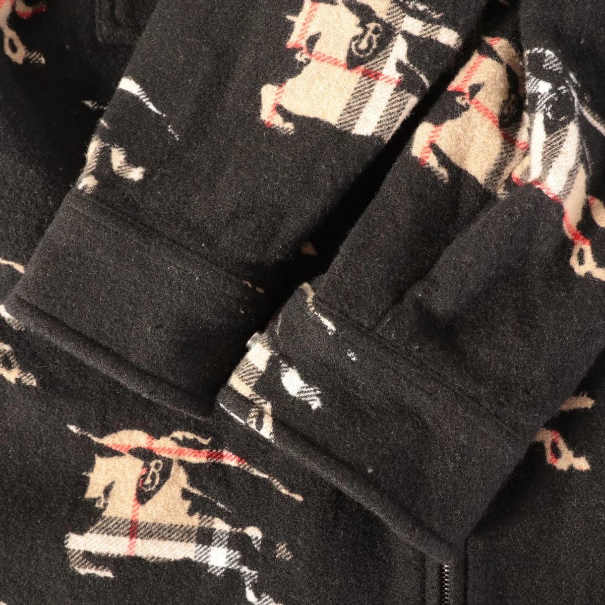 美品　バーバリー　ウール　ジャケット　メンズ バーバリー コットン×ウール ブルゾン M メンズ ブラック