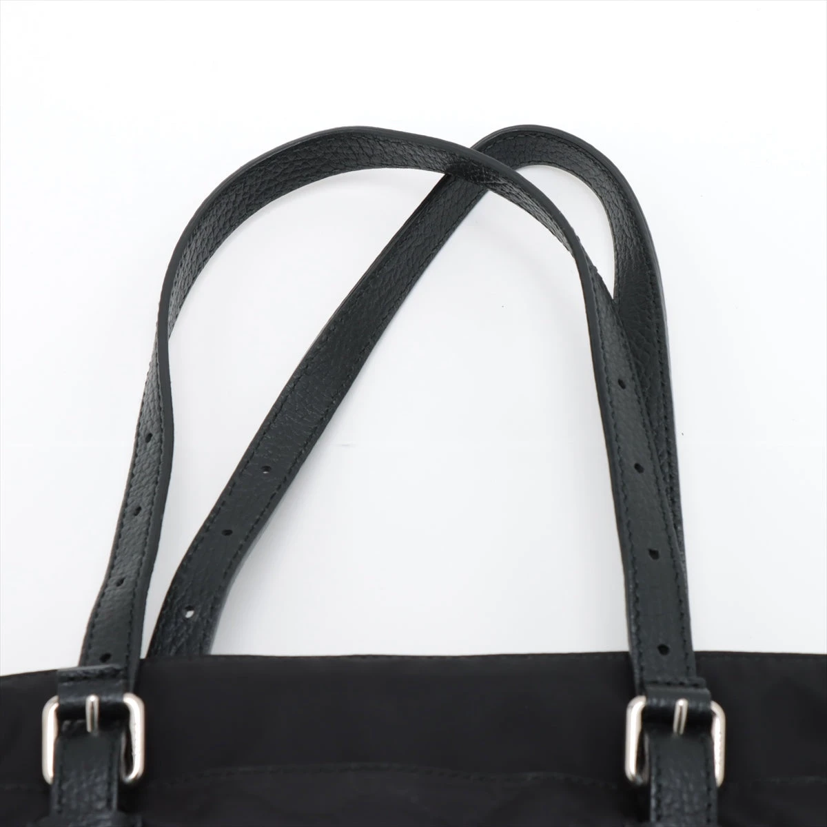 グッチ グッチシマ ナイロン×レザー トートバッグ ブラック