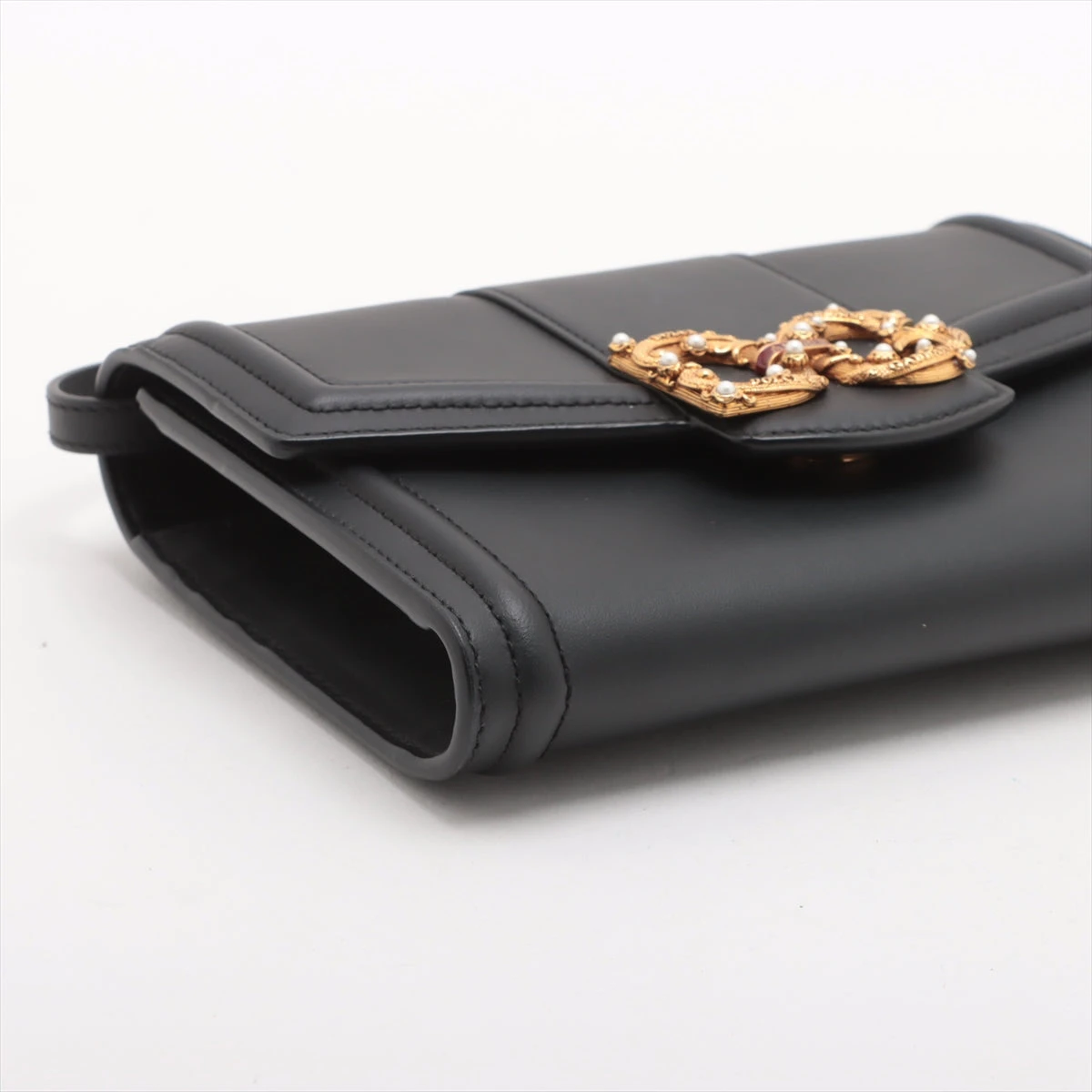 DOLCE&GABBANA ロゴ モノグラム アモーレ ショルダーバッグ 美品 ドルチェアンドガッバーナ レザー ショルダーバッグ