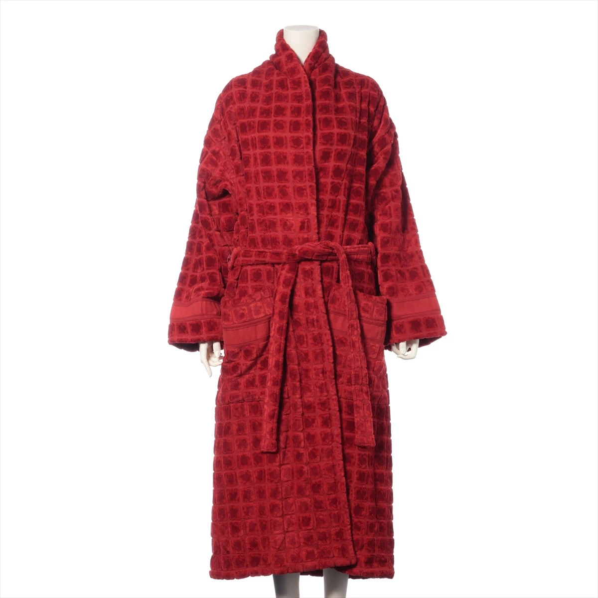 レア　HERMES　エルメス　フード付き　ガウン　パイピング　コート レア HERMES エルメス フード付き ガウン パイピング コート