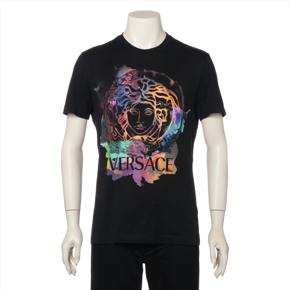 ヴェルサーチ メデューサ コットン Tシャツ S メンズ ブラック