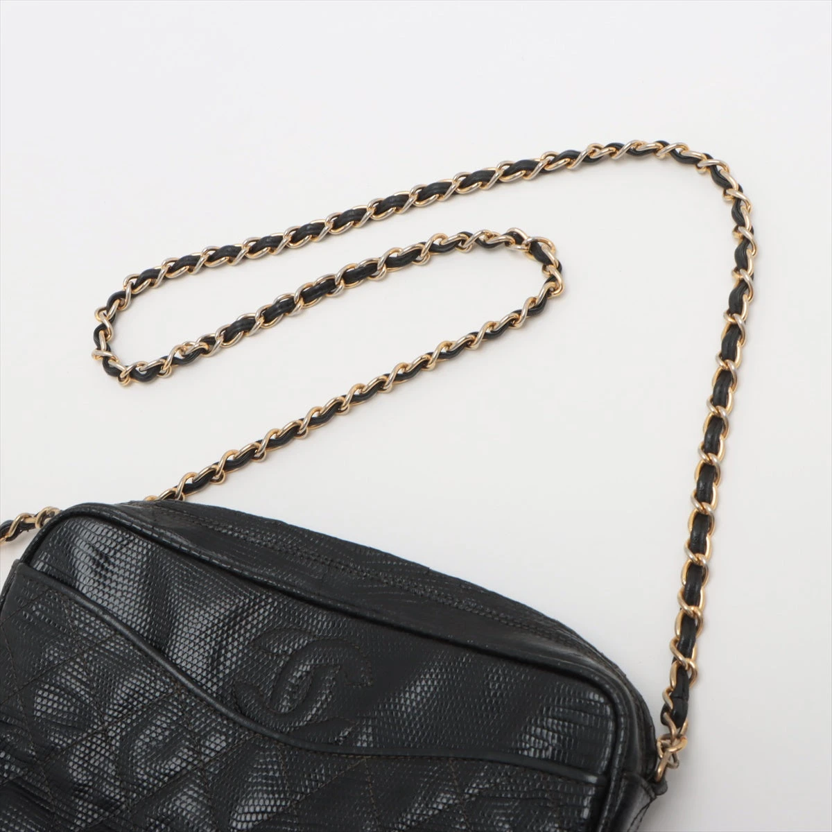 シャネル ココマーク リザード ショルダーバッグ シャネル CHANEL リザード チェーン ショルダー バッグ ココマーク