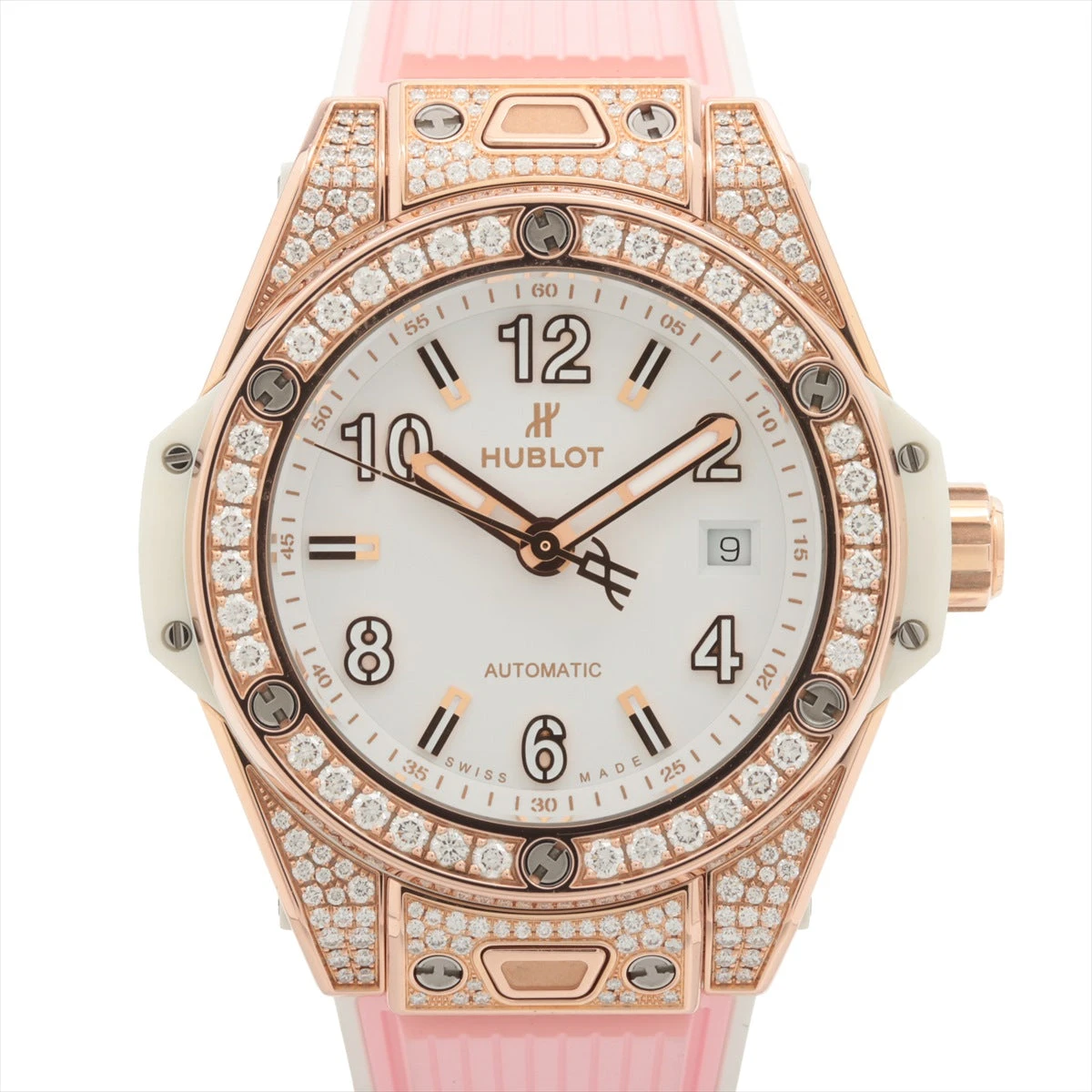 ウブロ ビッグバン ワンクリック キングゴールド ホワイト パヴェ 485