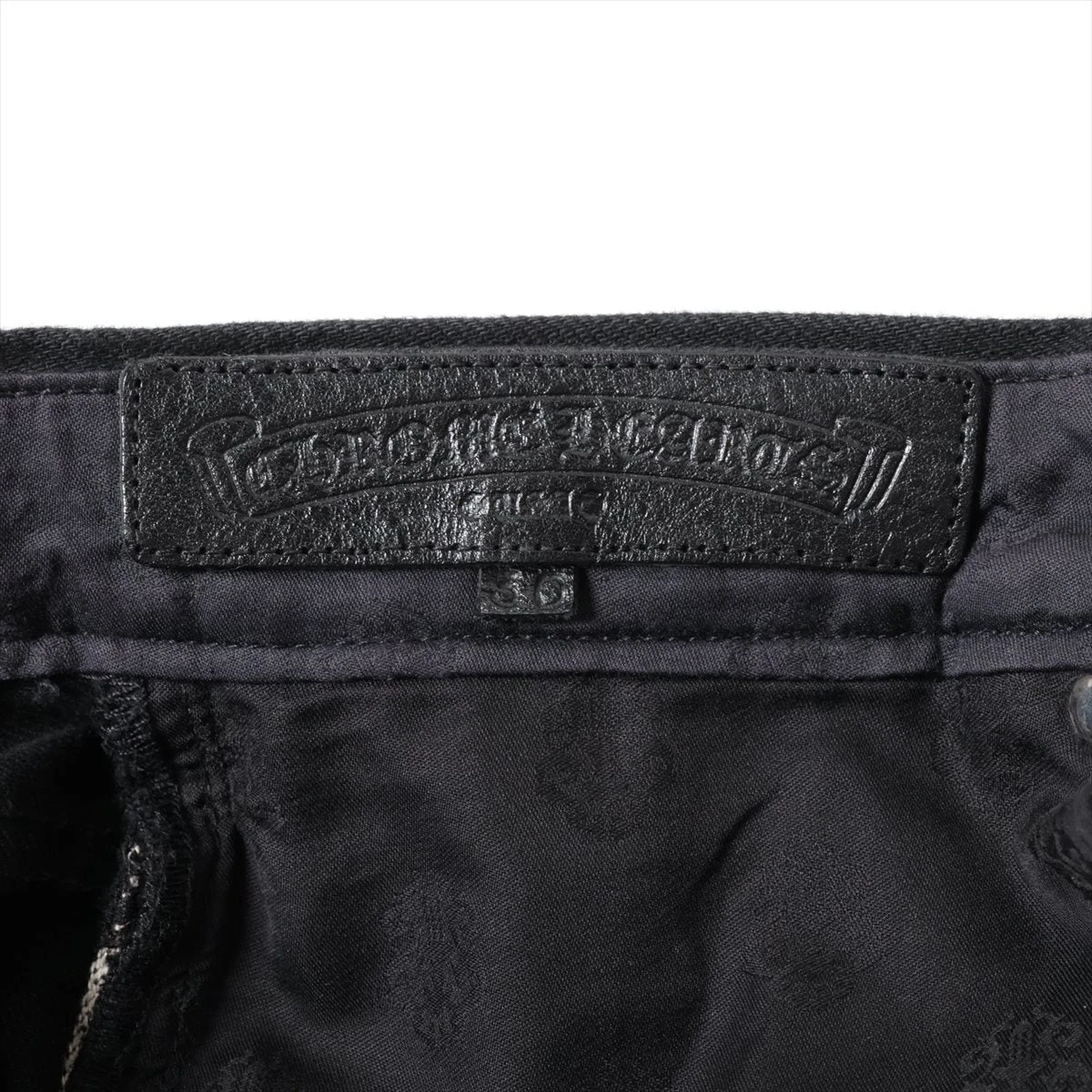 クロムハーツ フレアニー デニムパンツ コットン サイズ30 ブラック
