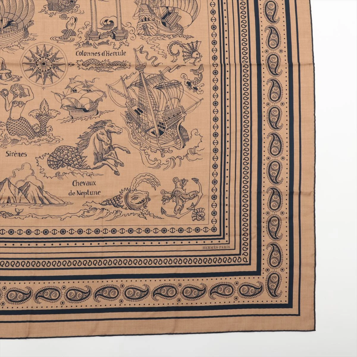 HERMES スカーフ 船乗り カレジェアン Tatouages Marins エルメス カレジェアン Tatouages Marins Bandana 船乗りの