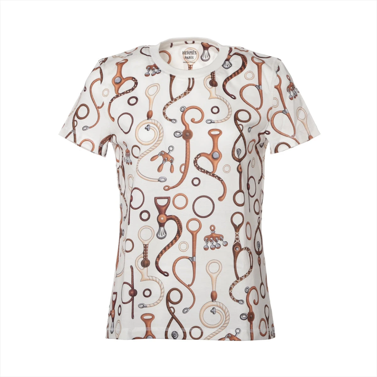 エルメス シェーヌダンクル Tシャツ コットン 24SS エルメス 24SS コットン Tシャツ S メンズ ホワイト A3598412