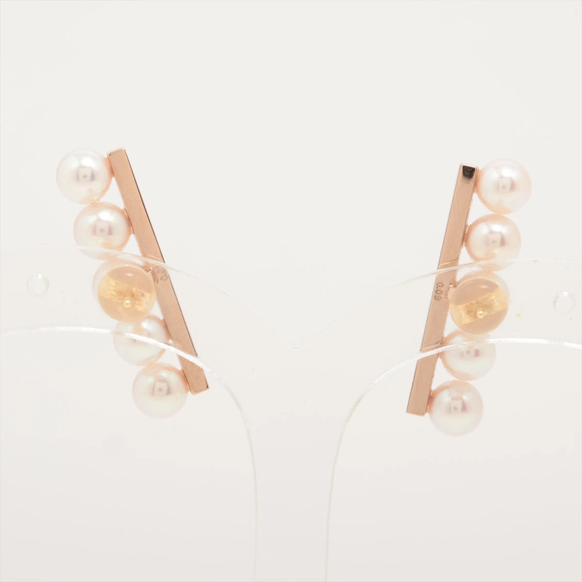 alice auaa ピアス タサキ バランスプラス パール ダイヤ ピアス 750(YG×PG) 総5.8g