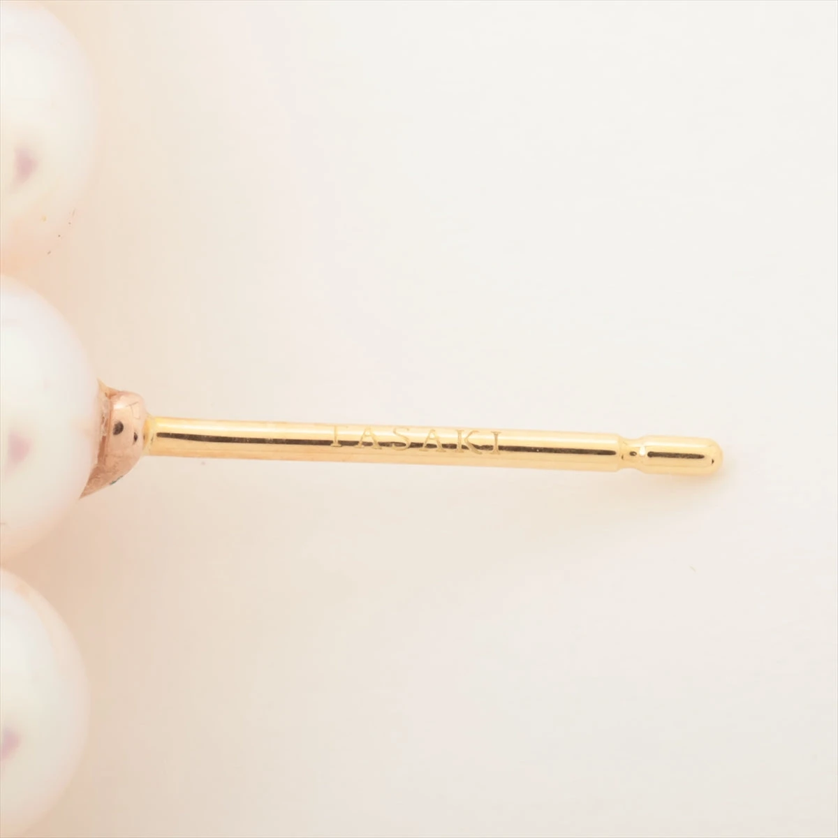 タサキバランス プラスパールピアス 5.8mm タサキ バランスプラス パール ダイヤ ピアス 750(YG×PG) 総5.8g 0.08