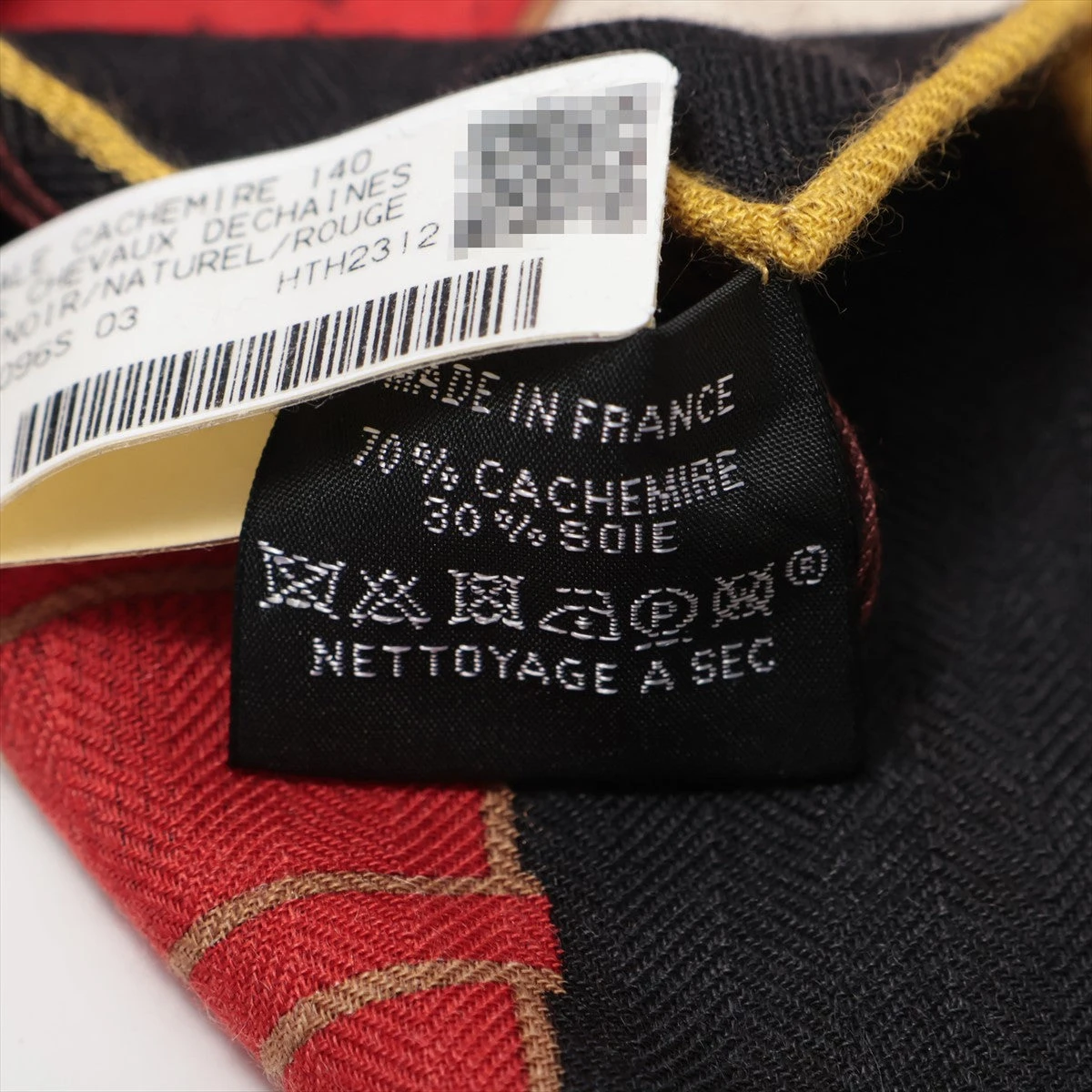 エルメス カレジェアン LES CHEVAUX DE CHAINES Les Chevaux Dechaines embroidered scarf 140 - Grey | Hermès
