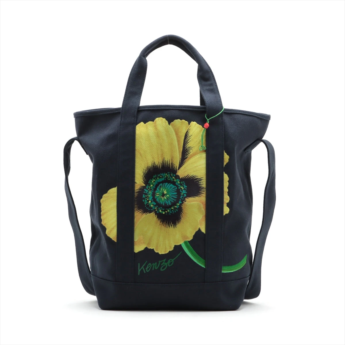 【完売必至】ケンゾ― ボケフラワーのレザーハンドバッグ2WAY 良品 KENZO ケンゾー ハンドバッグ ショルダーバッグ 2way 花柄