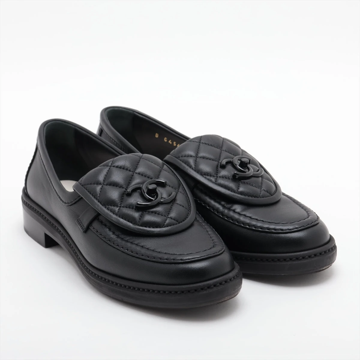 シャネル♡フラットシューズ ローファー ターンロック CHANEL Pre-Owned ココマーク ターンロック ローファー | グレー