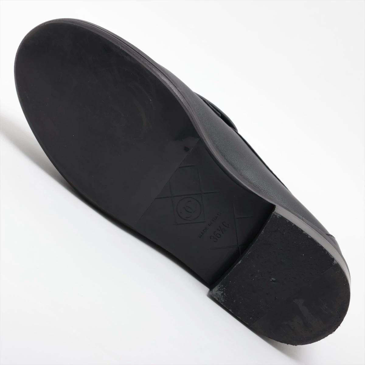 シャネル ココマーク ターンロック レザー ローファー 36.5C