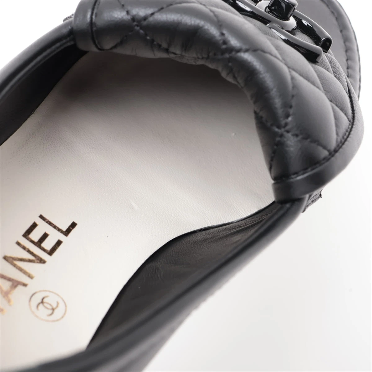 シャネル ココマーク ターンロック レザー ローファー 36.5C