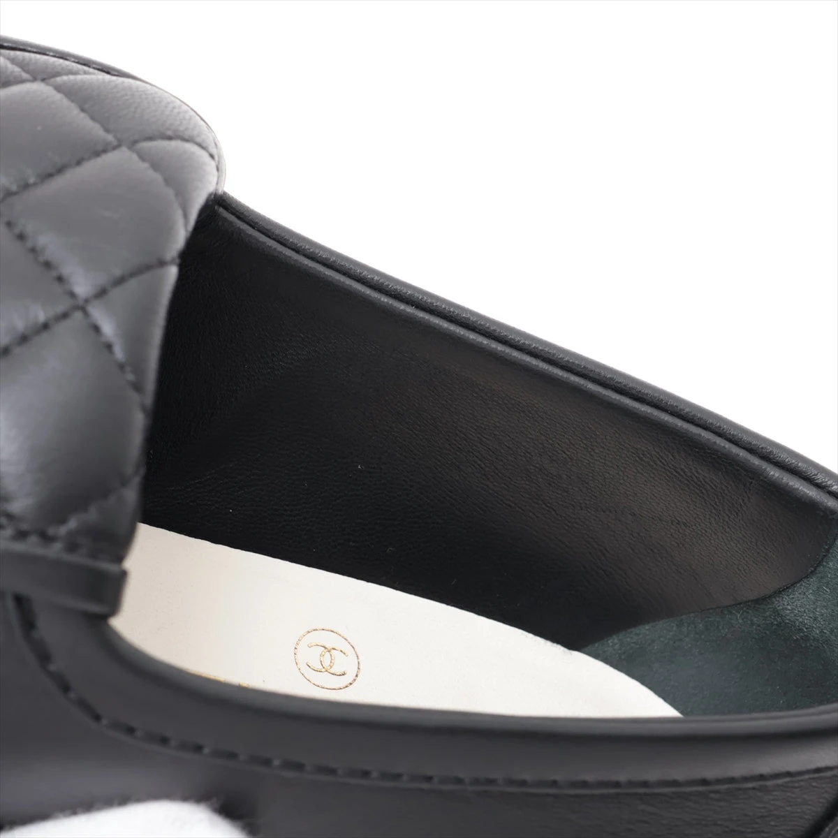 シャネル ココマーク ターンロック レザー ローファー 36.5C