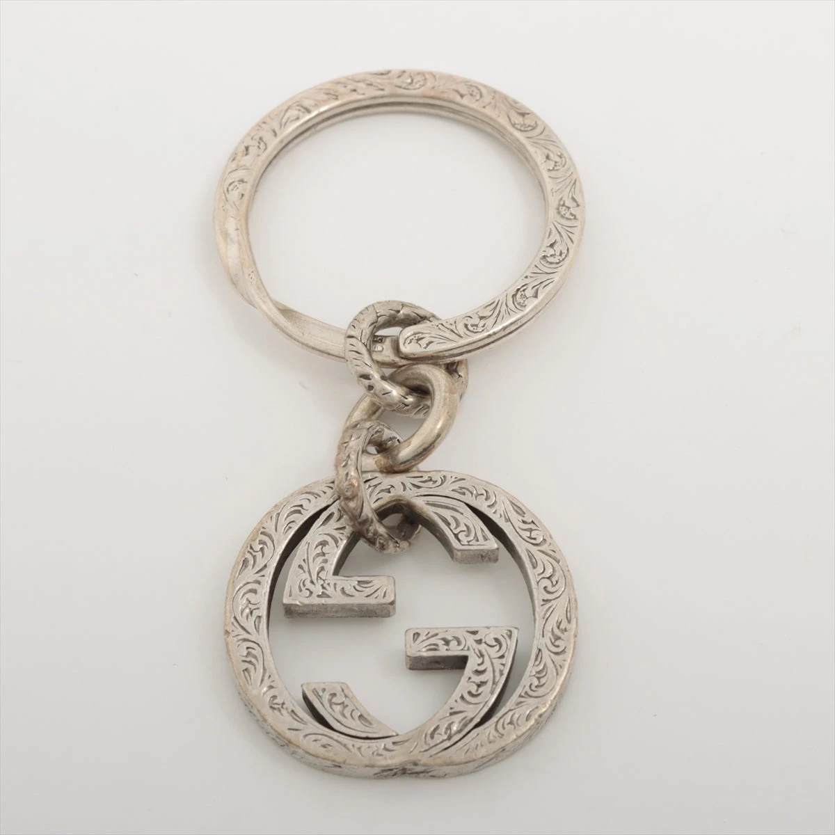 グッチ キーリング アラベスク インターロッキング シルバー 銀 925 グッチ 925 インターロッキングG アラベスク キーリング シルバー Ag 銀