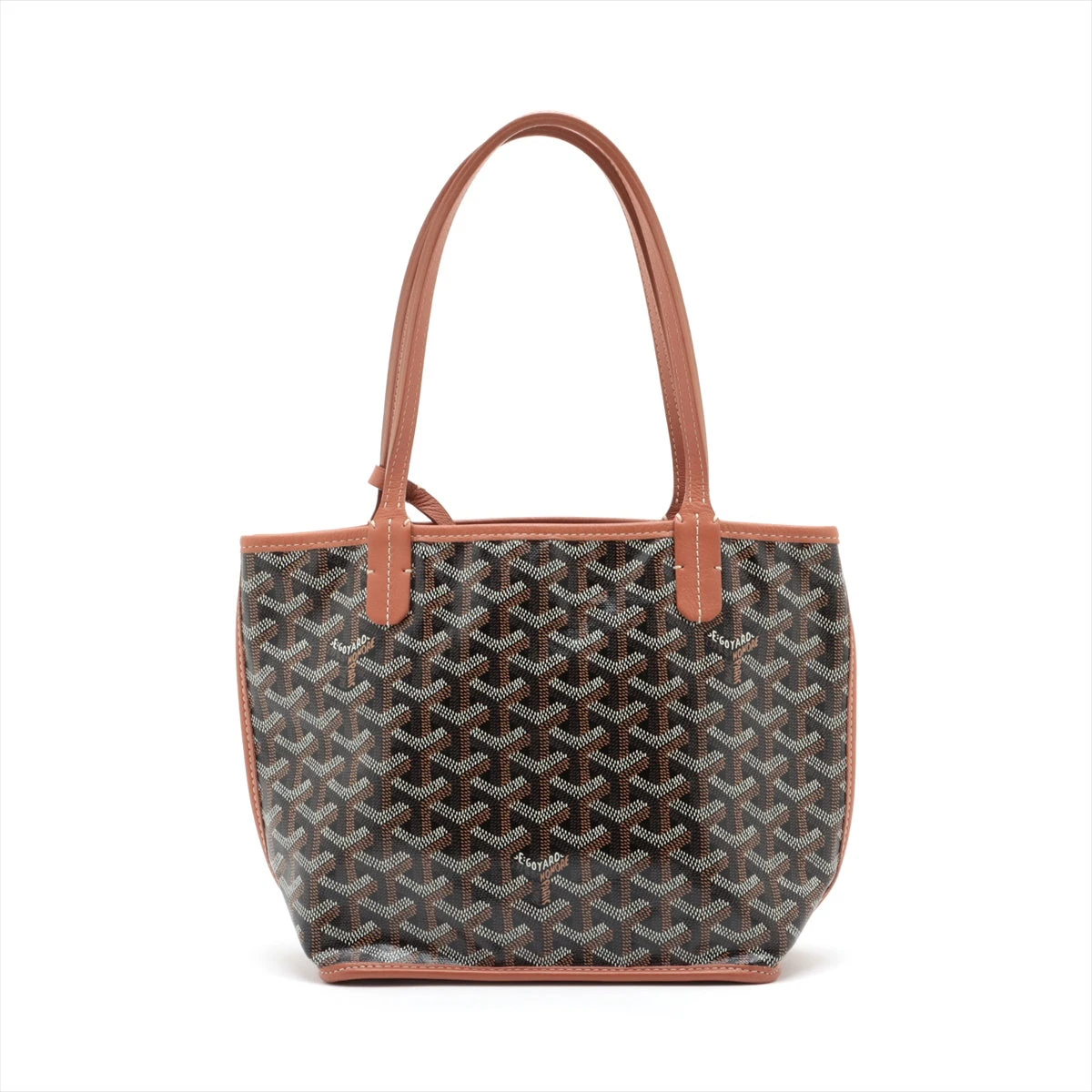 ゴヤール サンルイ ミニ PVC×レザー ハンドバッグ ブラウン AP081907