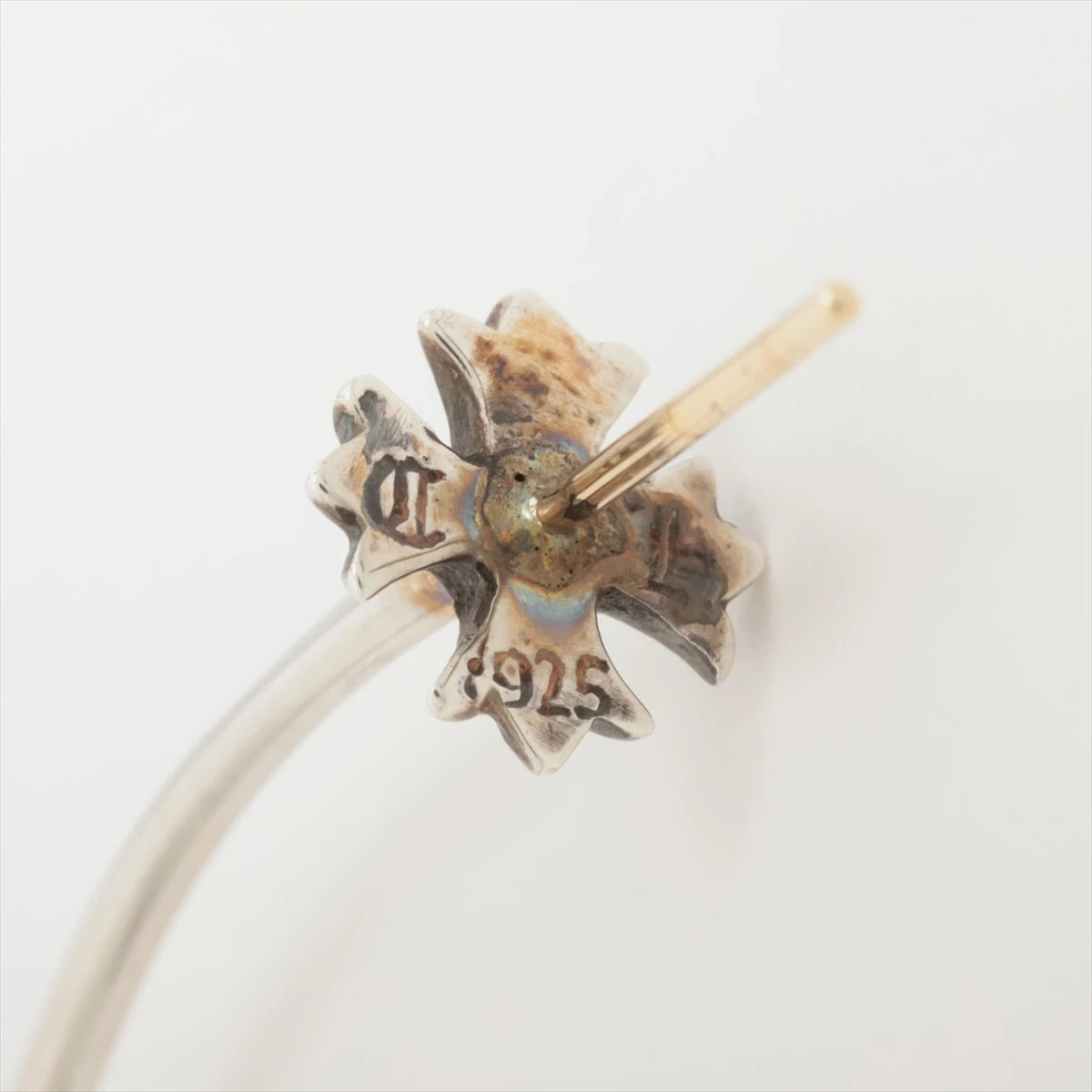 クロムハーツ CHプラス フープピアス 925×14K 2.5g A3010543｜中古