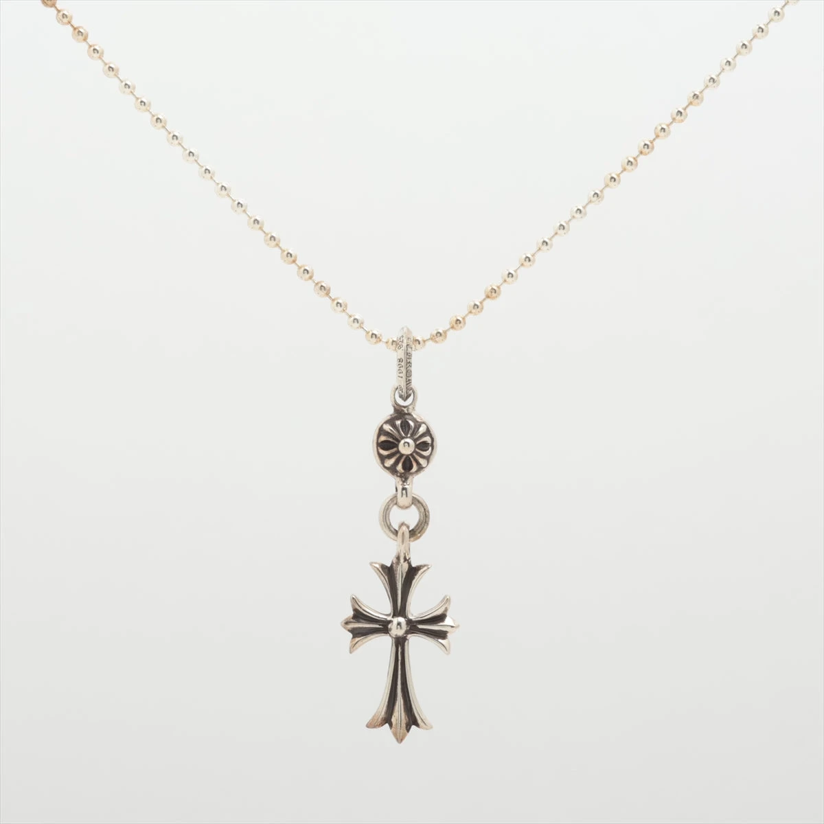 クロムハーツ 1ボールタイニーCHクロス ネックレス 925 15.8g A3010542