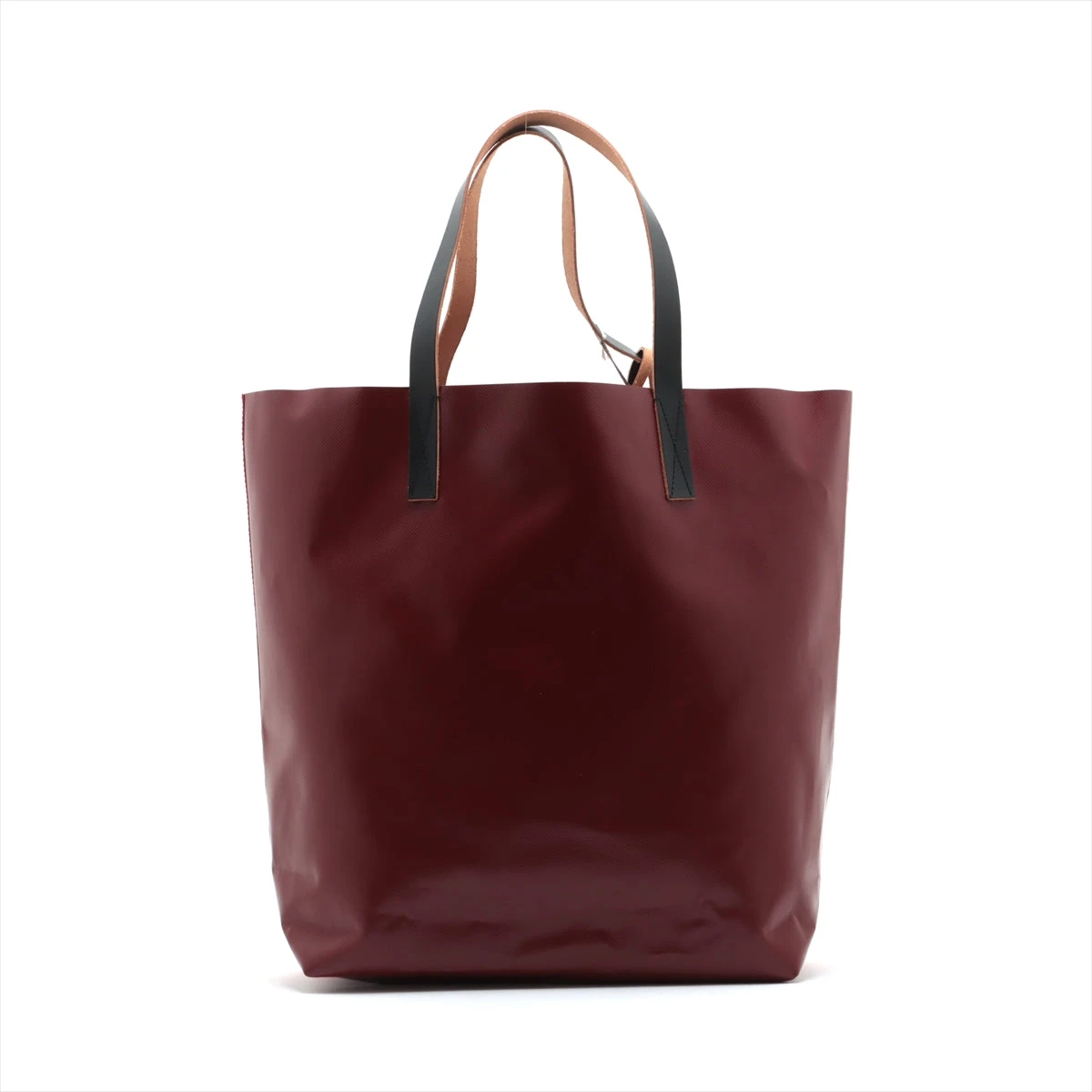 マルニ PVC×レザー トートバッグ レッド タイガー AP081469｜中古