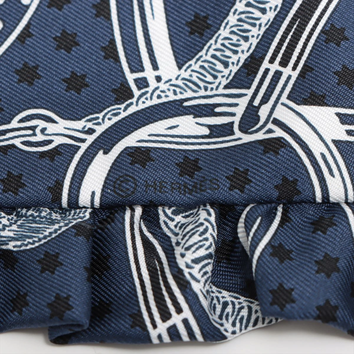 エルメス ツイリー シルク マリン Eperon d'Or Bandana エプロン