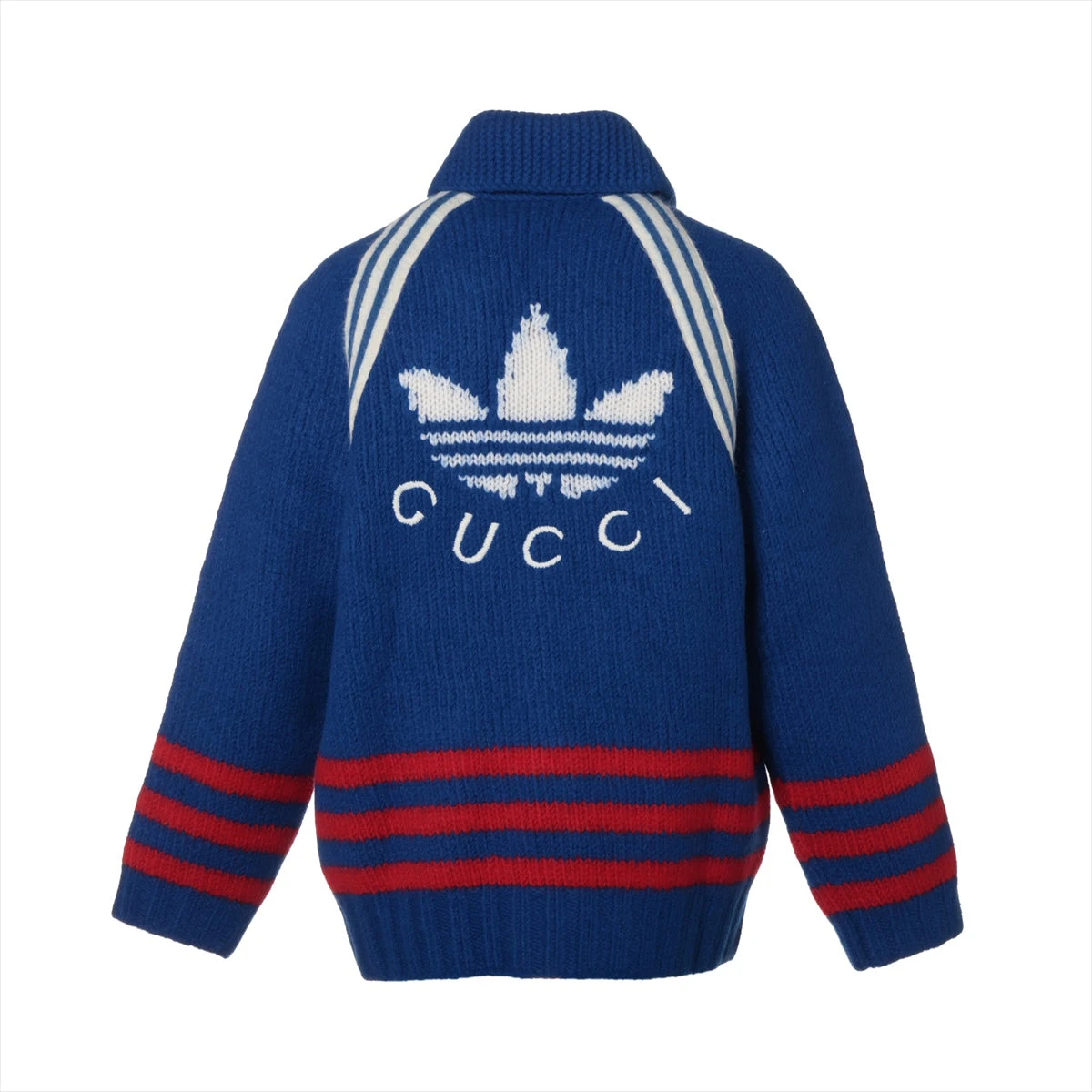 GUCCI ニット ミケーレ期 グッチ×アディダス ミケーレ期 ウール ニット M メンズ ブルー 713184