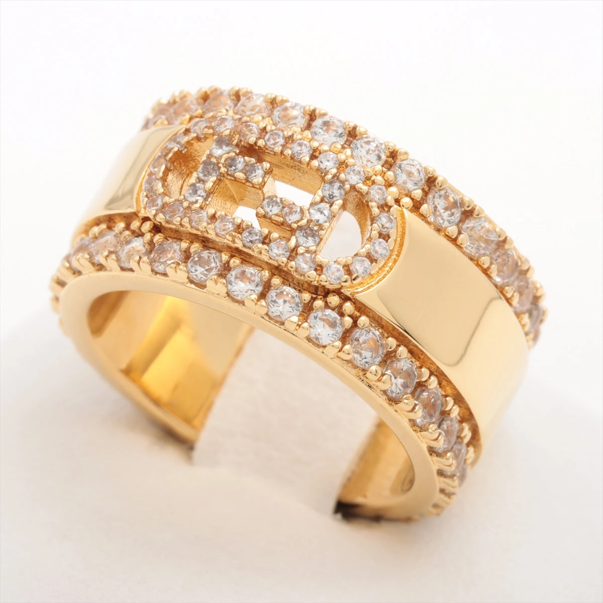 フェンディ オーロックリング ゴールド ラインストーン