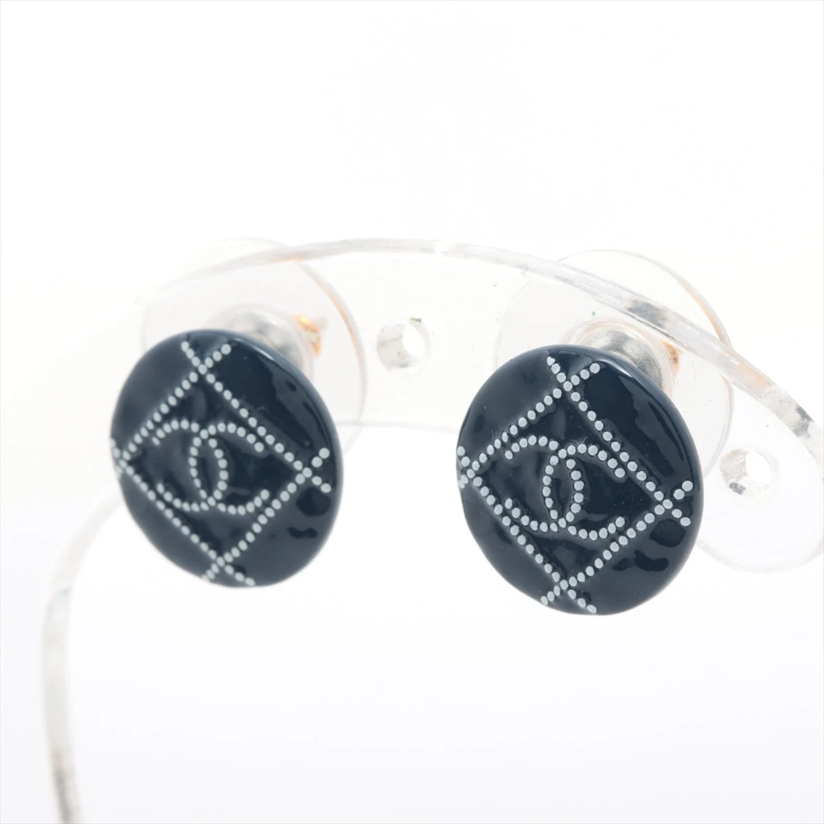 シャネル ココマーク A19P ピアス(両耳用) GP ネイビー A2996644｜中古