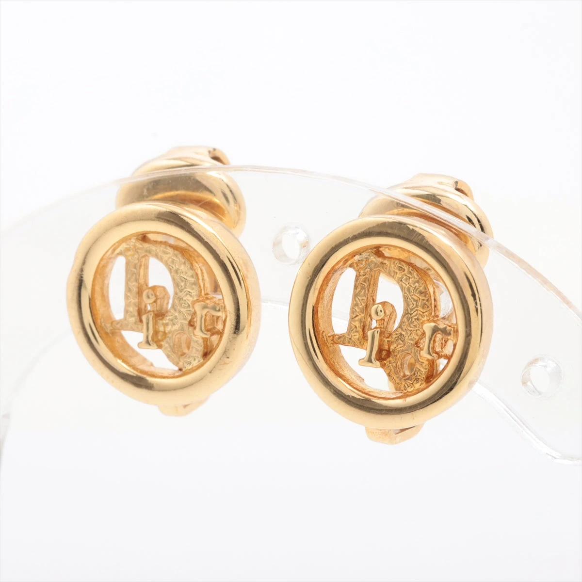 希少　オールド　ディオール　エンブレムロゴ　イヤリング　ピアス　ゴールド ws9238-2.jpg